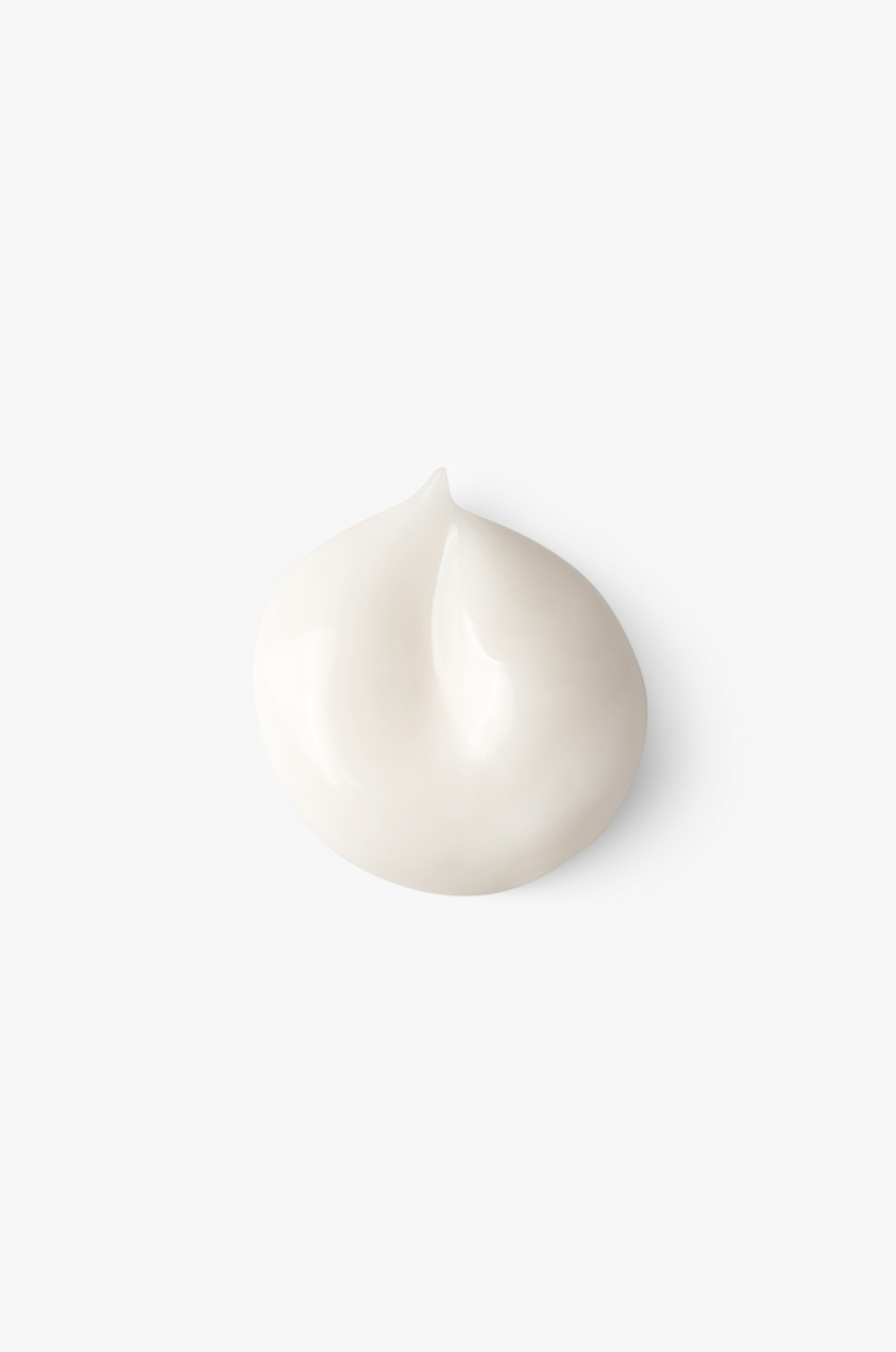 White cream on a white background