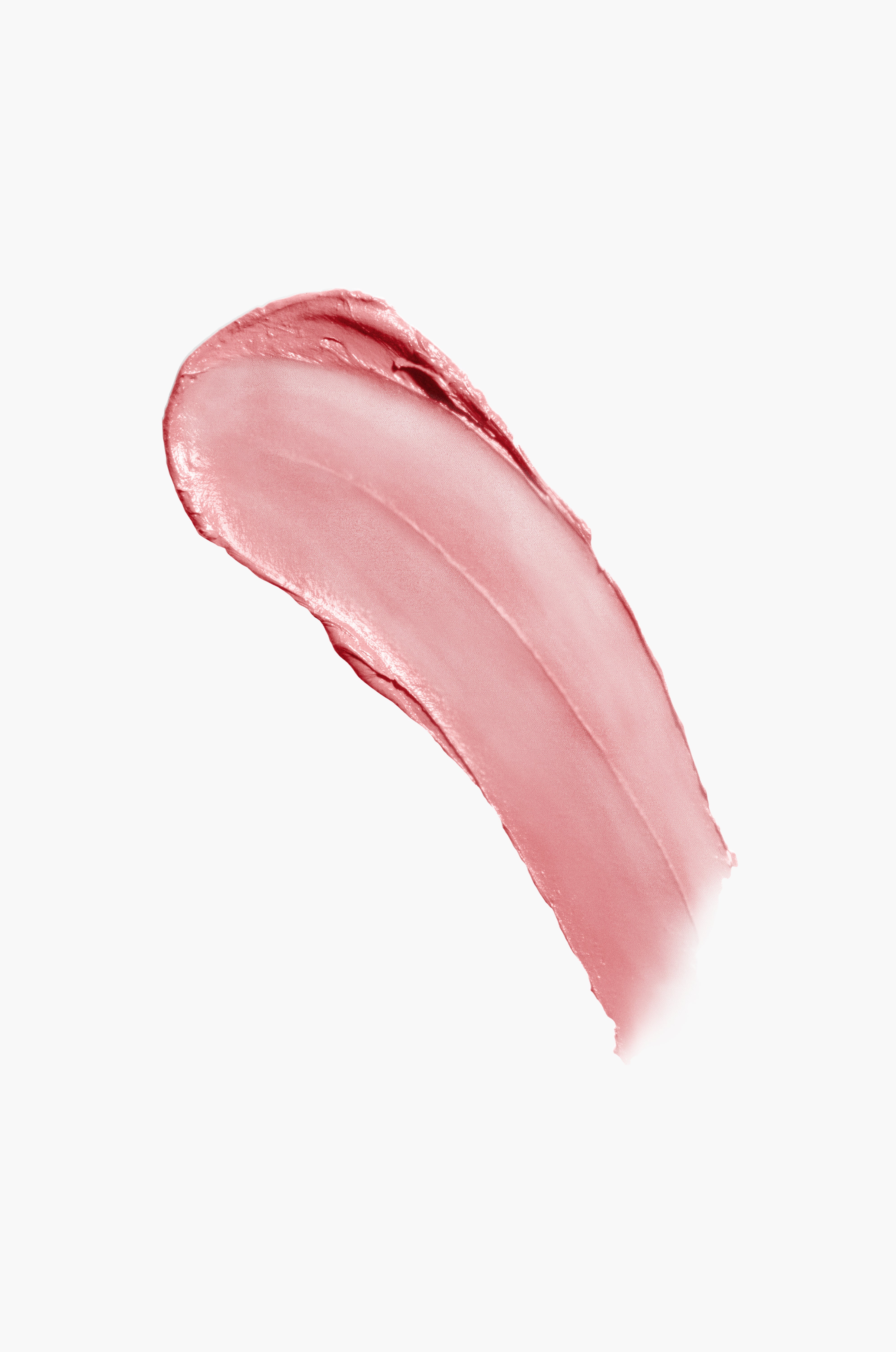 Pink lip stick swatch on a white background