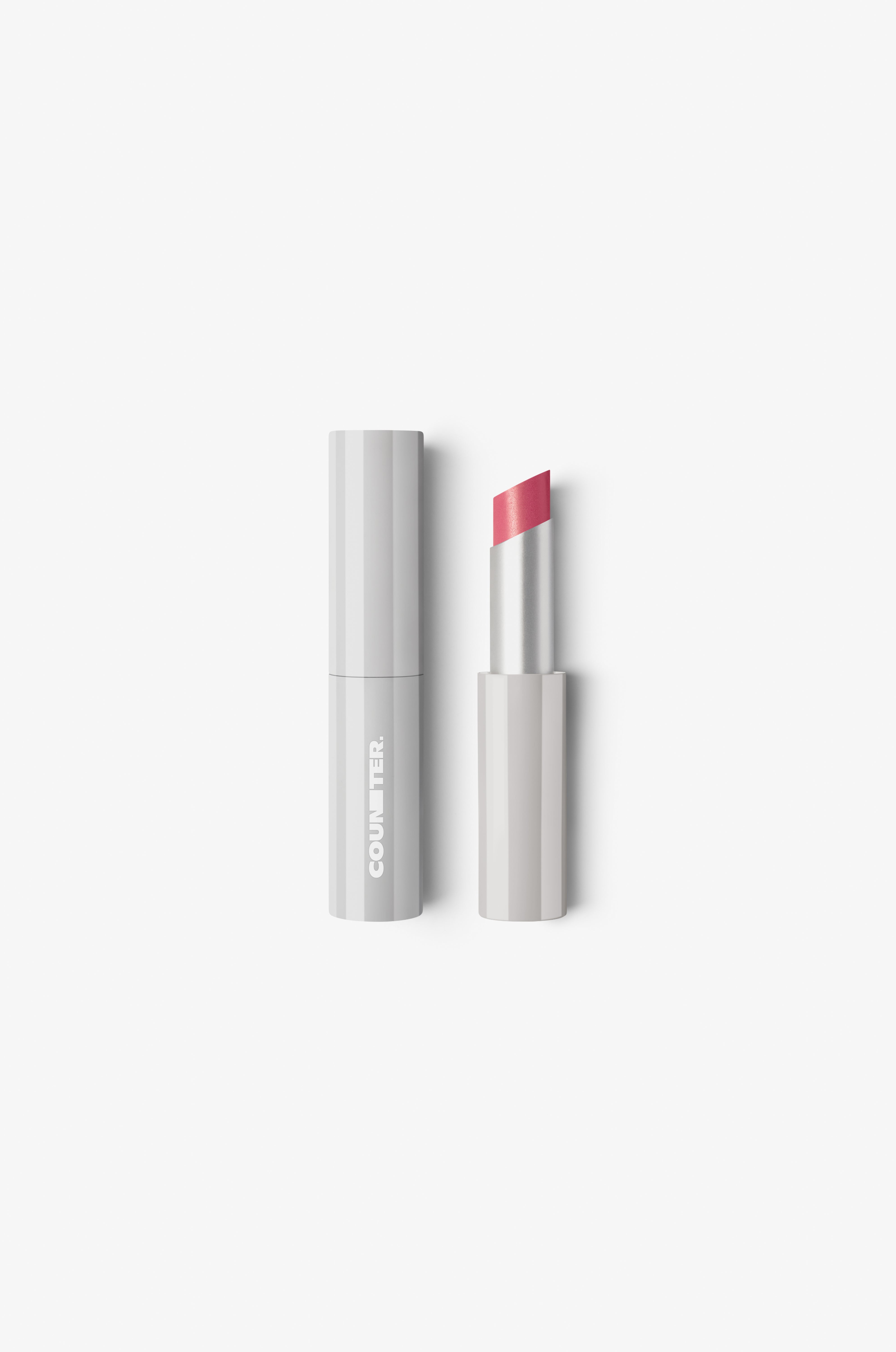 Lipstick with open case on a white background