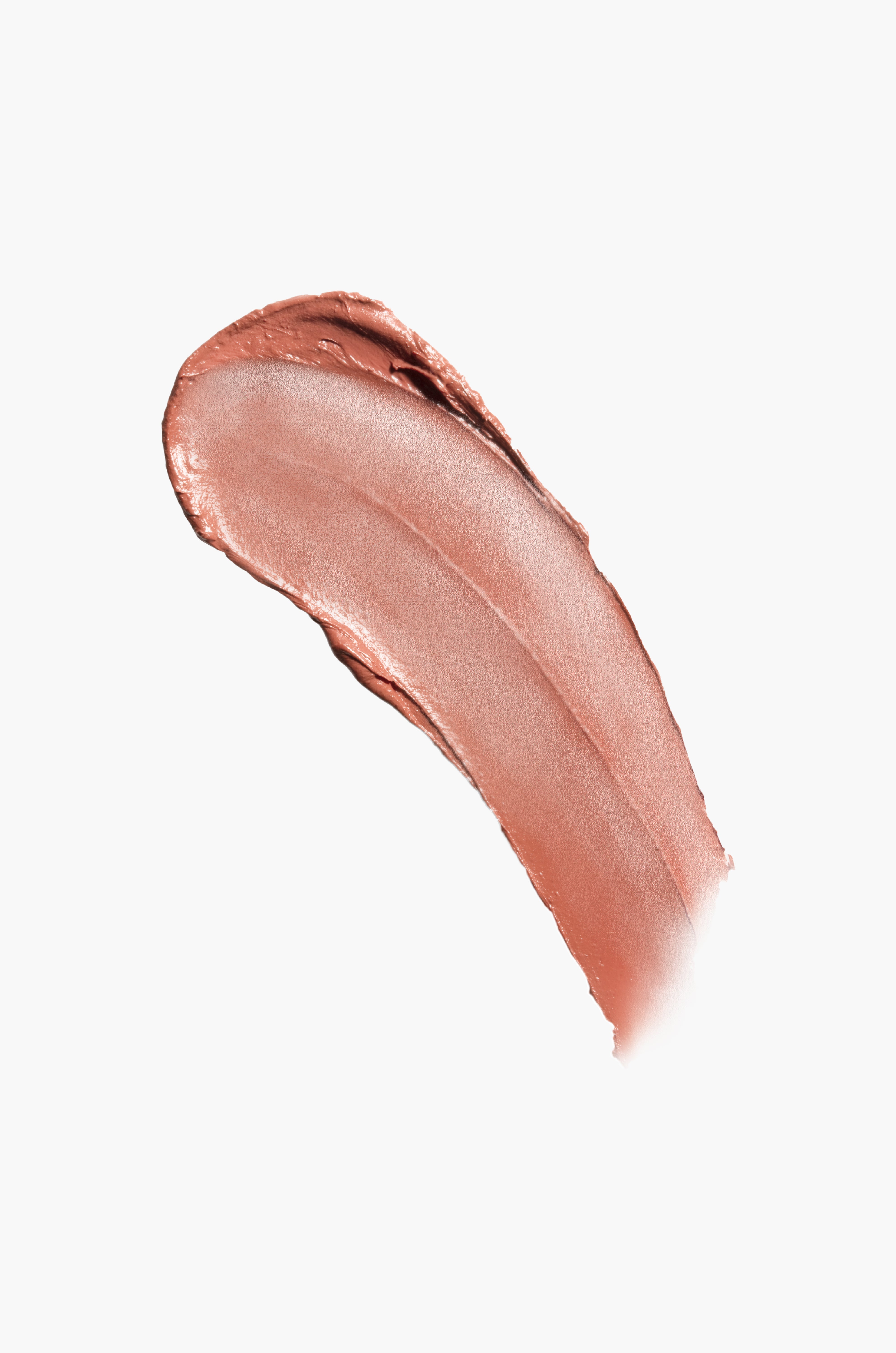 Nude-colored makeup swatch on a white background