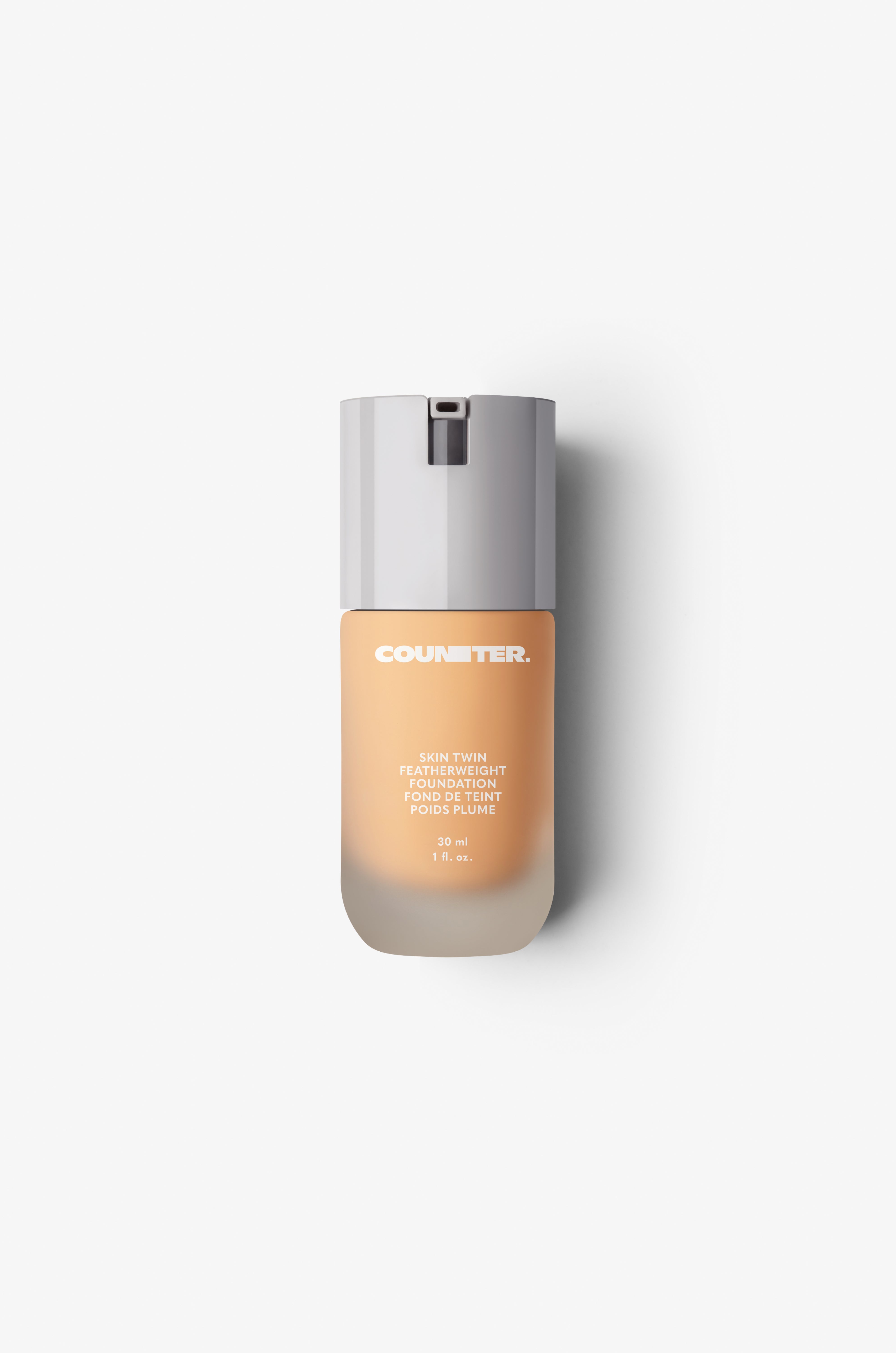 Displays the glass bottle and white lid with foundation shade 345.